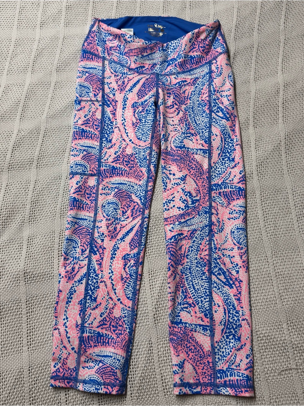 Lilly Pulitzer Luxletic Pink and Blue Active Leggings